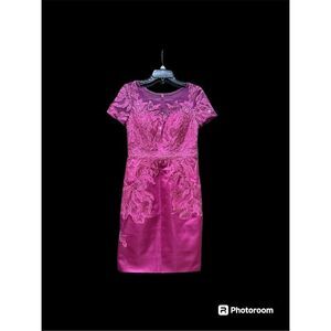 JJ’s house short sequin sheath formal sequin lace dress new 4 orchid
